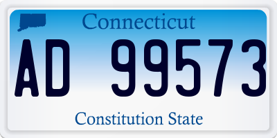 CT license plate AD99573