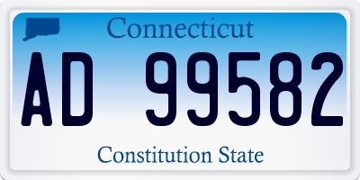CT license plate AD99582