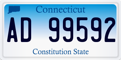 CT license plate AD99592