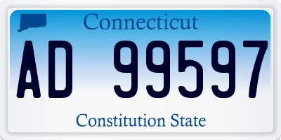CT license plate AD99597
