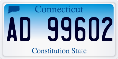 CT license plate AD99602