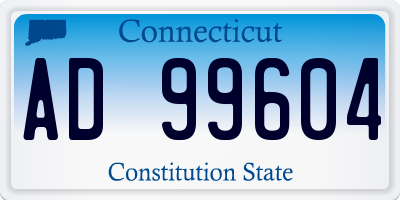 CT license plate AD99604