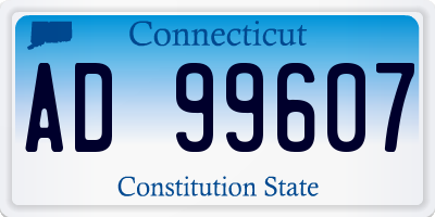 CT license plate AD99607