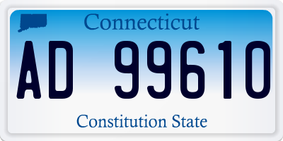 CT license plate AD99610