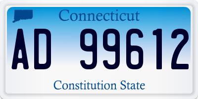 CT license plate AD99612