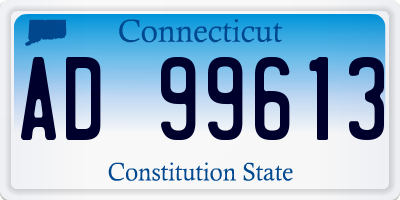 CT license plate AD99613