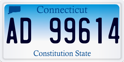 CT license plate AD99614