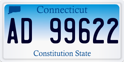 CT license plate AD99622