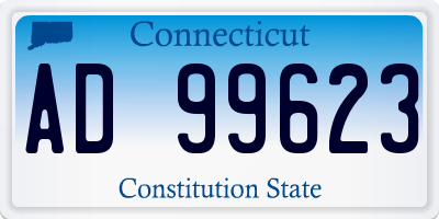 CT license plate AD99623