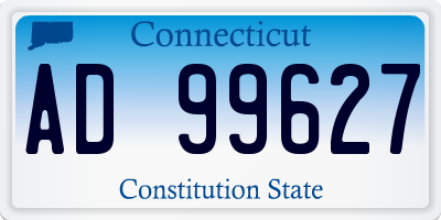 CT license plate AD99627