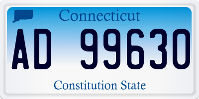 CT license plate AD99630
