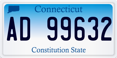 CT license plate AD99632