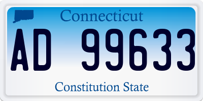 CT license plate AD99633