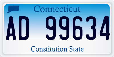 CT license plate AD99634