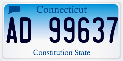 CT license plate AD99637