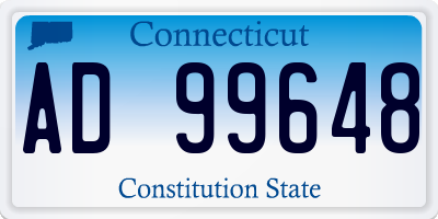 CT license plate AD99648