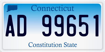 CT license plate AD99651