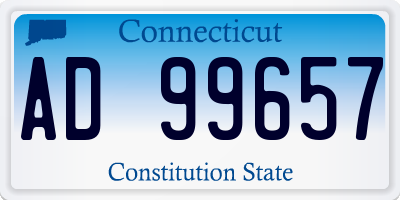 CT license plate AD99657