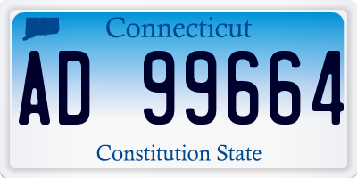 CT license plate AD99664
