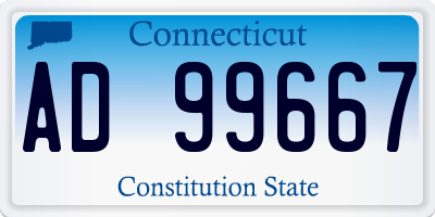 CT license plate AD99667