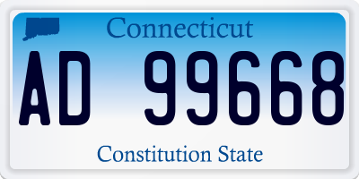 CT license plate AD99668
