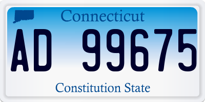 CT license plate AD99675