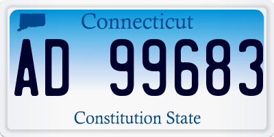 CT license plate AD99683