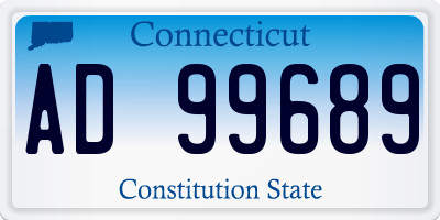 CT license plate AD99689