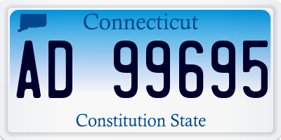 CT license plate AD99695