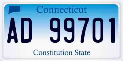 CT license plate AD99701