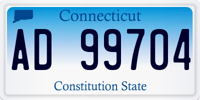 CT license plate AD99704