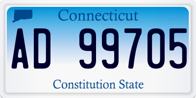 CT license plate AD99705