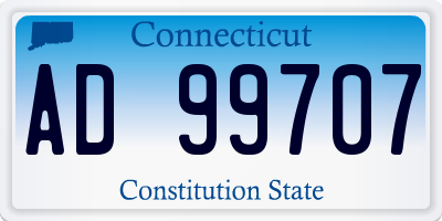 CT license plate AD99707