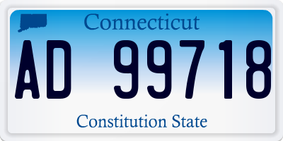 CT license plate AD99718