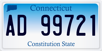 CT license plate AD99721