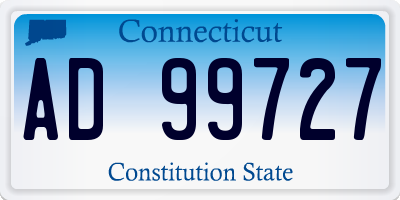 CT license plate AD99727