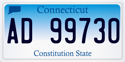CT license plate AD99730
