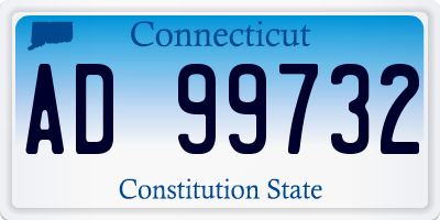CT license plate AD99732