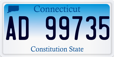 CT license plate AD99735
