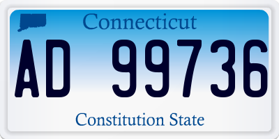 CT license plate AD99736