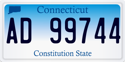 CT license plate AD99744