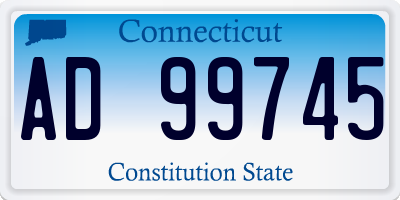 CT license plate AD99745