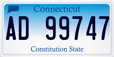 CT license plate AD99747