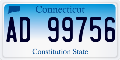 CT license plate AD99756