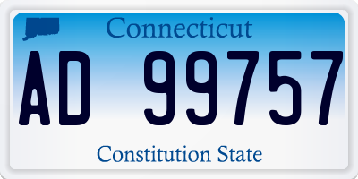 CT license plate AD99757