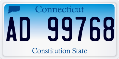 CT license plate AD99768