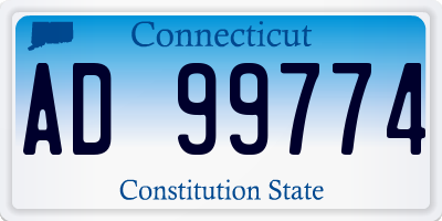 CT license plate AD99774