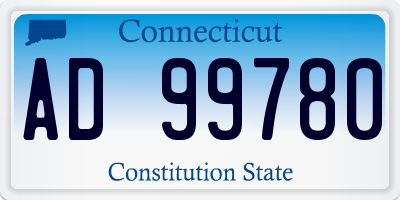CT license plate AD99780