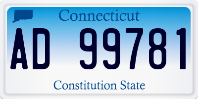CT license plate AD99781