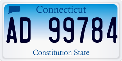 CT license plate AD99784